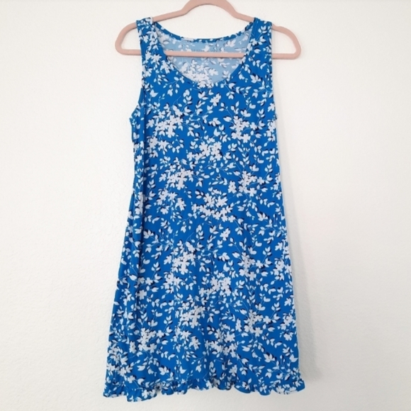Draper James Floral Ruffle Nightie Blue Shadow Size S/M - Picture 5 of 7